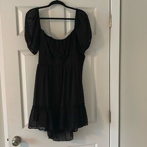 Black short sleeve Altar’d state tie back dress